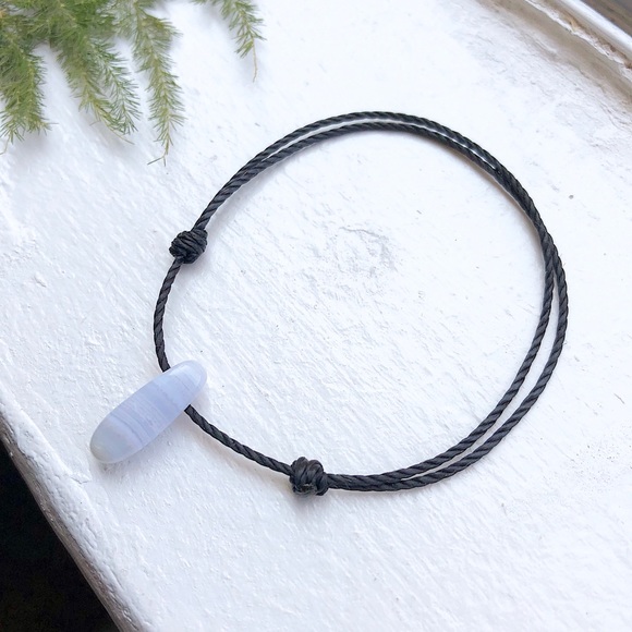 Blue Lace Agate Pendant Bracelet - Picture 4 of 4